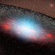 Interpretación artística de un agujero negro supermasivo. Imagen: NASA